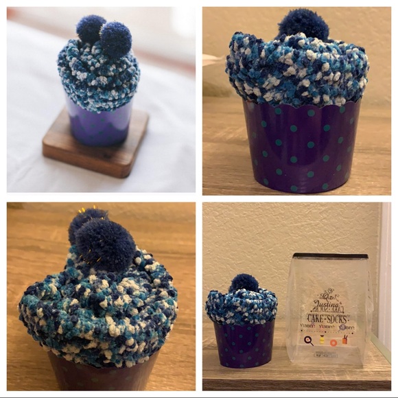 Accessories - 3 for $20 NWT Cozy Navy Cupcake Socks